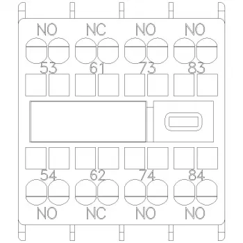 Siemens SIRIUS pagalbinis kontaktų blokas 3NO+1NC, priekinio montavimo 3RH2911-2XA31-0MA0