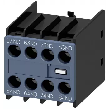 Siemens 3RH2911-1XA40-0MA0 pagalbinis kontaktų blokas, 4 NO, varžtiniai gnybtai, šoninis montavimas SIRIUS 3RH2/3RT2