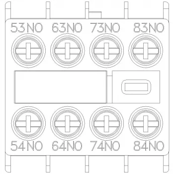 Siemens 3RH2911-1XA40-0MA0 pagalbinis kontaktų blokas, 4 NO, varžtiniai gnybtai, šoninis montavimas SIRIUS 3RH2/3RT2