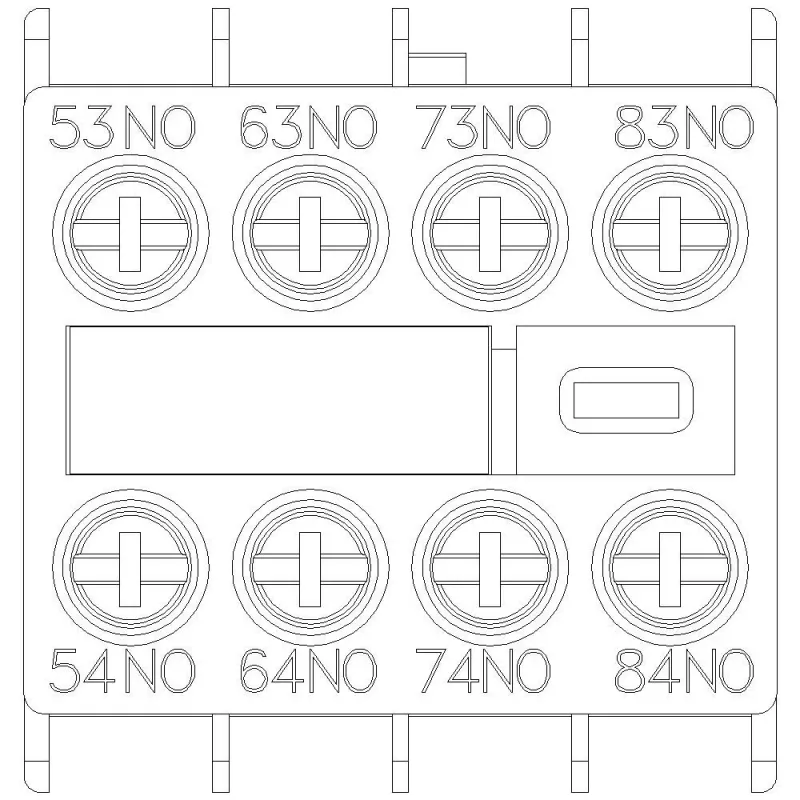 Siemens 3RH2911-1XA40-0MA0 pagalbinis kontaktų blokas, 4 NO, varžtiniai gnybtai, šoninis montavimas SIRIUS 3RH2/3RT2