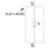 SIEMENS SIRIUS ACT LED modulis, integruotas LED, raudonas, 6-24V AC/DC, varžtiniai gnybtai 3SU14011BG201AA0