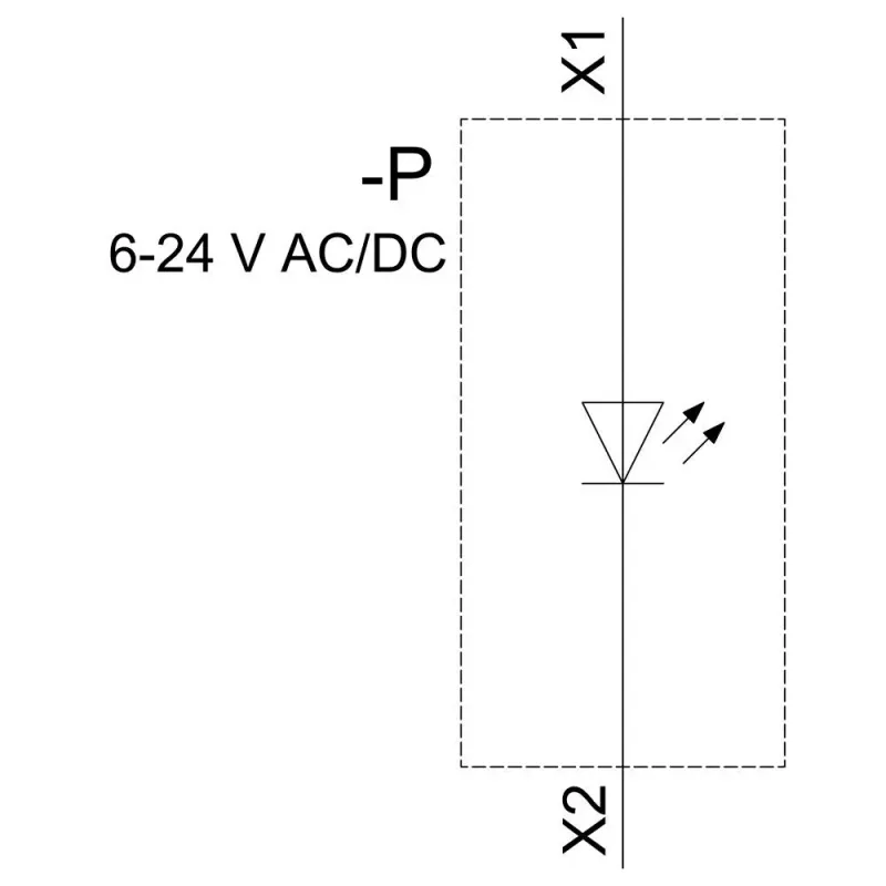 SIEMENS SIRIUS ACT LED modulis, integruotas LED, raudonas, 6-24V AC/DC, varžtiniai gnybtai 3SU14011BG201AA0