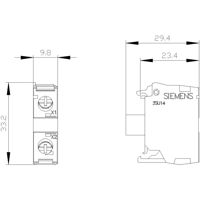 SIEMENS SIRIUS ACT LED modulis, integruotas LED, raudonas, 6-24V AC/DC, varžtiniai gnybtai 3SU14011BG201AA0