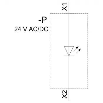SIEMENS LED modulis su integruotu LED, raudonas, 24 V AC/DC, varžtiniai gnybtai, SIRIUS ACT 3SU14012BB201AA0