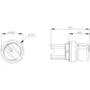 Siemens SIRIUS ACT perjungiklio priekinis elementas, plastikinis, žalias, 22 mm, 2 padėčių, O-I, fiksuojamas 3SU1002-2BF40-0AA0