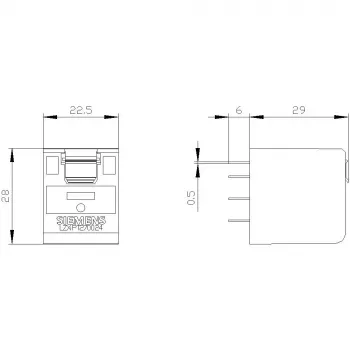 Siemens kištukinis relė 24VDC 2W LZX:PT270024