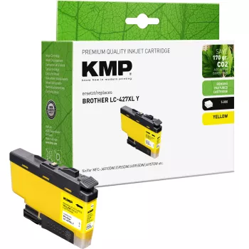 KMP suderinama rašalo kasetė Brother LC427XLY geltona ypač didelės talpos (1551,4009)