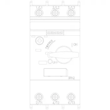 SIEMENS SIRIUS 3RV2021-1BA10 variklio starterio apsauginis jungiklis, 0,7-1,0 A, 3 polių, varžtiniai gnybtai