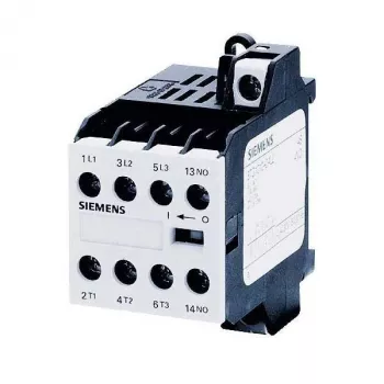 Siemens SIRIUS 3TG10 mini kontaktorius 3TG1010-0AC2, 3 polių, 24 V AC ritė, 3 A AC-3, 1 NO pagalbinis kontaktas