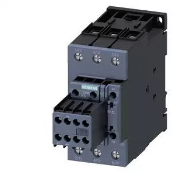 SIEMENS SIRIUS 3RT20 galios kontaktoriuss, 37 kW, 72 A, 3 polių, 24 V AC ritė, 2 NO + 2 NC pagalbiniai kontaktai 3RT20381AD04