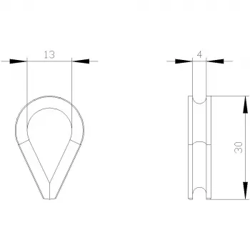 Siemens SIRIUS 3SE7 lyno įvorė, cinkuotas plienas, 4 vnt. (3SE7930-1AD)