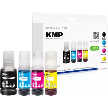 KMP 1642,1005 Suderinamų rašalo kasečių rinkinys – juoda, žydra, purpurinė, geltona – didelės talpos HP OfficeJet Pro 8000/8500 serijai