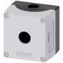 Siemens SIRIUS ACT 3SU18011AA001AA1 korpusas 4 padėčių selektoriui, 22 mm, juodas plastikas, IP66/IP67/IP69K, M20 kabelių įvadai