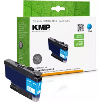 KMP žydras suderinamas rašalo kasetė Brother LC-3239XLC (didelės talpos) 1543,4003