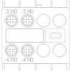 Siemens pagalbinis kontaktų blokas 3RH2911-1HA20, 2 NO, priekinis montavimas, varžtiniai gnybtai