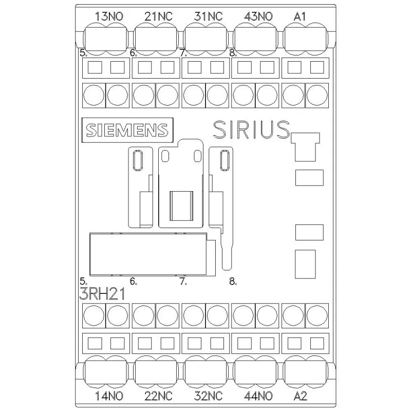 Siemens SIRIUS 3RH2 pagalbinis kontaktorius 3RH2122-2AP60, 4 polių, 2NO+2NC, 230V AC ritė, varžtiniai gnybtai
