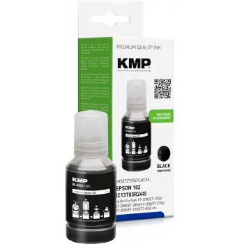 KMP juodos spalvos rašalo buteliukas, suderinamas su Epson 102/T03R14 (1642,1001)