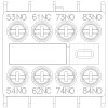 Siemens 3RH2911-1XA31-0MA0 pagalbinis kontaktų blokas, 3NO+1NC, priekinio montavimo, varžtiniai gnybtai