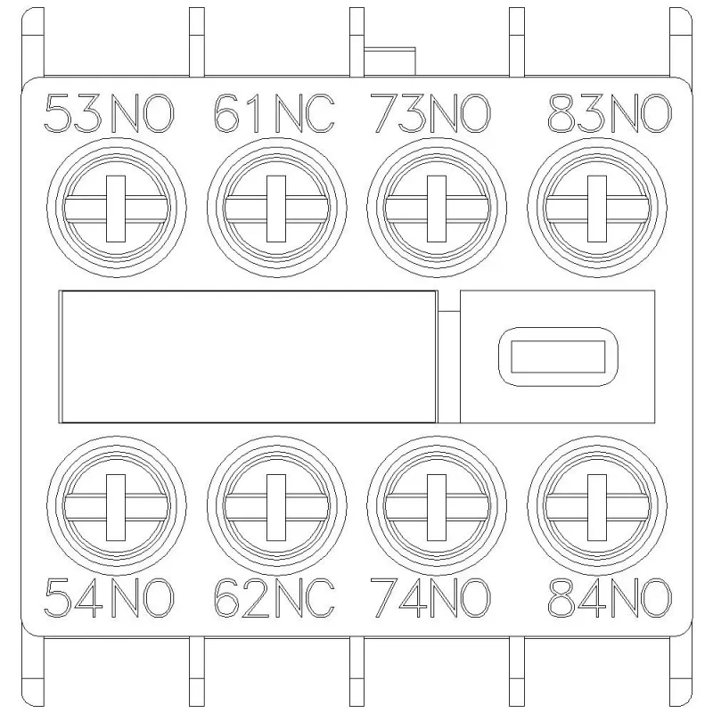 Siemens 3RH2911-1XA31-0MA0 pagalbinis kontaktų blokas, 3NO+1NC, priekinio montavimo, varžtiniai gnybtai