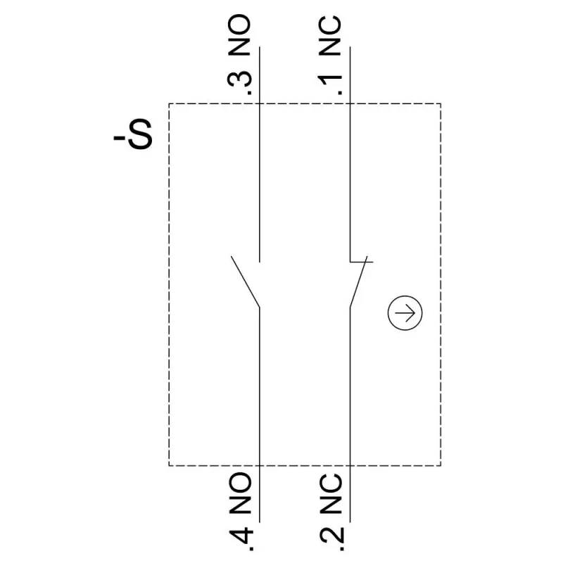 SIEMENS SIRIUS ACT kontaktų modulis 3SU1400-1AA10-3FA0, 1NO+1NC, varžtiniai gnybtai