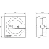 Siemens SIRIUS 3LD rotacinis valdymo mechanizmas 3LD9224-3B, raudona rankena/geltona priekinė plokštė, IP65, užrakinamas