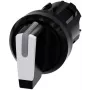 Siemens SIRIUS ACT perjungiklio priekinis elementas, plastikinis, baltas, 2 padėčių, fiksuojamas, 22 mm, 3SU1002-2BP60-0AA0