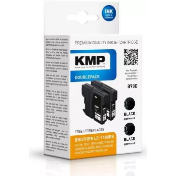 KMP Brother DCP-185C/385C/395CN/585CW/6690CW, MFC-5490CN/490CW/790CW/795CW/5890CN/5895CW/990CW/6490CW/6890CDW, DCP-J715W, MFC-J615W (1522,4821) suderinama juoda rašalo kasetė