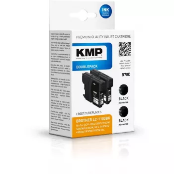 KMP Brother DCP-185C/385C/395CN/585CW/6690CW, MFC-5490CN/490CW/790CW/795CW/5890CN/5895CW/990CW/6490CW/6890CDW, DCP-J715W, MFC-J615W (1522,4821) suderinama juoda rašalo kasetė