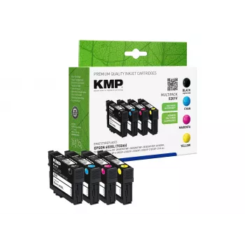 KMP MULTIPACK E201V - 4 vnt. rinkinys - juoda, geltona, žydra, purpurinė - suderinama - rašalo kasetė (alternatyva: Epson 603XL) (1650,4005)