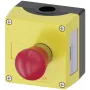 Siemens SIRIUS ACT 3SU18010NE004AB2 grindų montavimo valdymo stotelė su raudonu pasukamuoju atleidimo mygtuku, 1 NO, IP66/67/69K, pilka