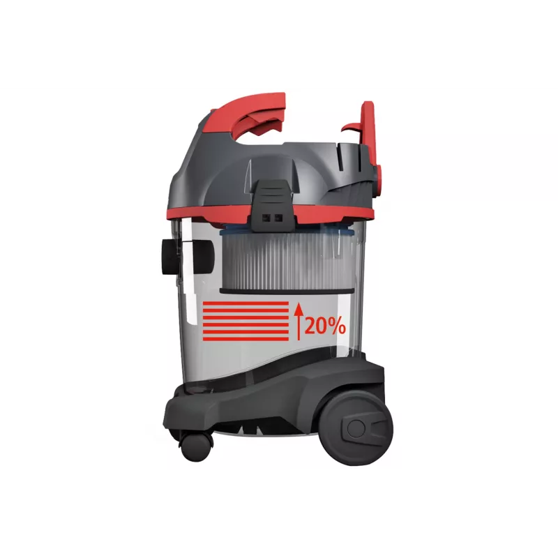 ELEKTROSTAR Starmix 016221 NSG uClean 1420 HK šlapio ir sauso siurbimo dulkių siurblys, 1400 W, 20 L, nerūdijantis plienas