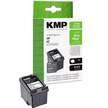 KMP H160 juoda suderinama rašalo kasetė, skirta HP 62 (4 ml, C2P04AE) 1741.4801