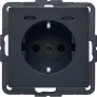 HAGER BERKER 48156086 Schuko lizdas su USB-C PD 20W įkrovikliu, poliarinė balta matinė