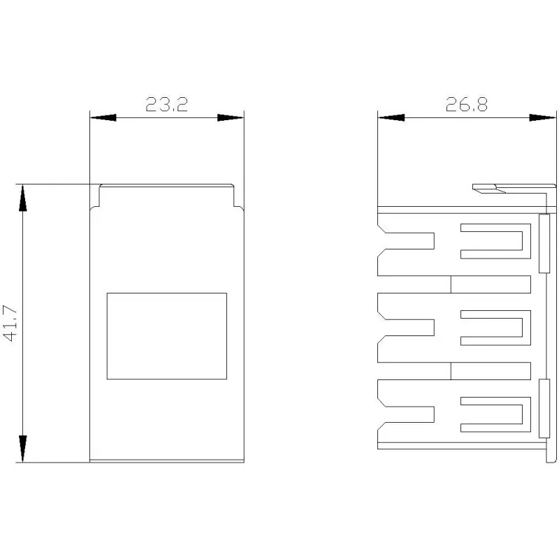 SIEMENS SIRIUS 3RV2 pagalbinis kontaktų blokas 3RV2917-5BA00, 1NO+1NC, šoninis montavimas