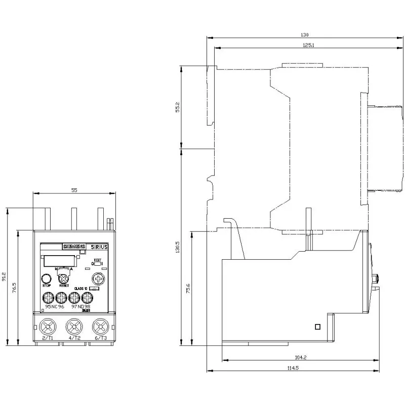 SIEMENS SIRIUS 3RU2136-4EB0 šiluminė apsaugos relė 22-32 A Class 10