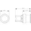Siemens SIRIUS ACT grybo formos mygtuko priekinis elementas, plastikinis, juodas, 22 mm, 40 mm actuatorius, fiksuojantis, atblokuojamas patraukus 3SU1000-1AD10-0AA0