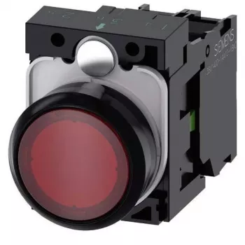 Siemens SIRIUS ACT apšviestas mygtukas su grąžinimu, plastikinis, raudonas, 3SU1102-0AB20-1BA0