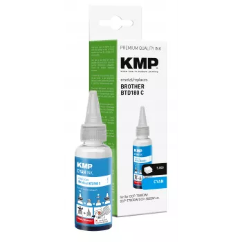 KMP rašalo papildymas cyan 50 ml Brother BTD180C (1555,0003)