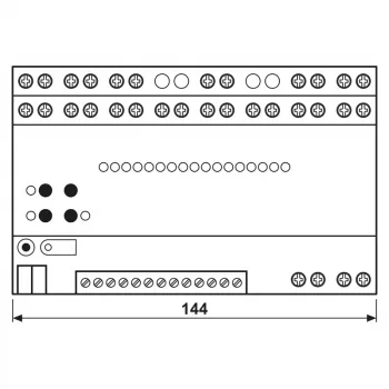JUNG 2590M1SR KNX Multistation Universal, DIN bėgelio modulis, 8 TE