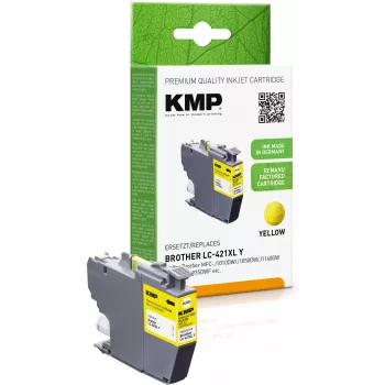 KMP perdirbta geltona rašalo kasetė Brother MFC-J1010DW (LC421XLY, 500 psl., 7 ml) 1548,4009