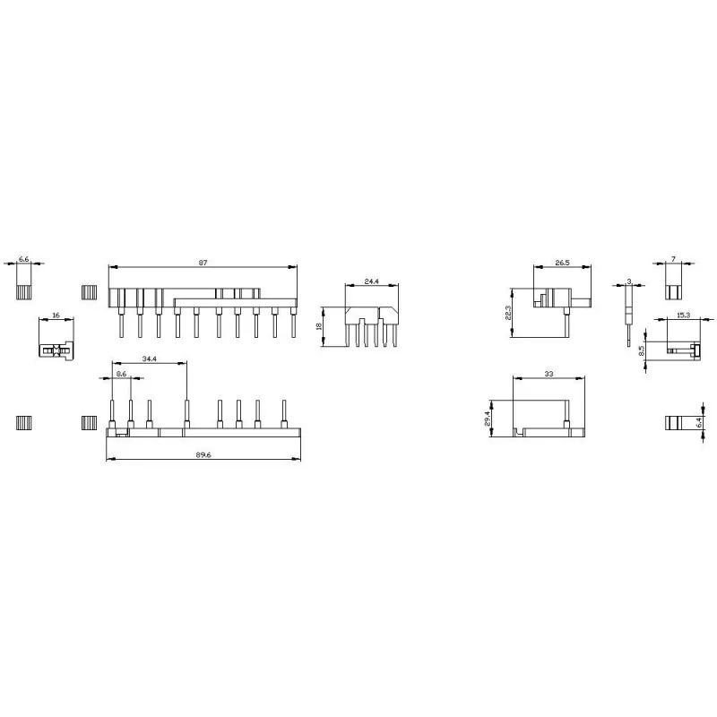 Siemens SIRIUS 3RA2 mechaninio blokavimo laidų rinkinys S00/S0 kontaktorių (3RA29132BB1)