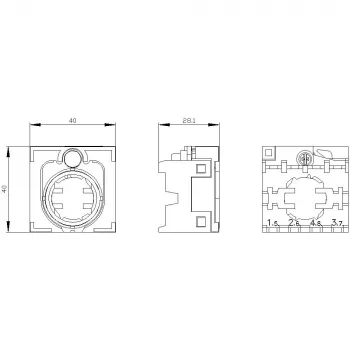 Siemens SIRIUS ACT laikiklis 4 valdymo įtaisams, 22 mm, juodas plastikas, montuojamas priekiniame skydelyje, 3SU1500-0BA10-0AA0