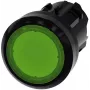 Siemens SIRIUS ACT mygtuko pavara, 22 mm, apvali, žalia, momentinė, neapšviesta, plastikinis priekinis žiedas, juodas 3SU10010AD400AA0
