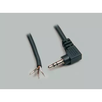 BKL Electronic 1101054 3,5 mm stereo jack kištukas, 3 kontaktų, litavimo jungtis, metalinis korpusas