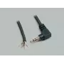 BKL Electronic 1101054 3,5 mm stereo jack kištukas, 3 kontaktų, litavimo jungtis, metalinis korpusas