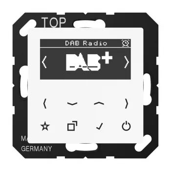 JUNG DAB A WW išmanusis radijas DAB+, AS/A serija, alpių balta