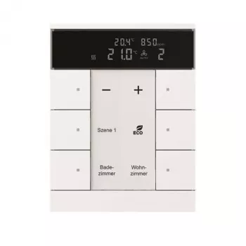 Busch-Jaeger Patalpos temperatūros reguliatorius su CO2 ir drėgmės jutikliu, 6 kanalų, SBC/U6.0.11-84 (2CKA006330A0009)