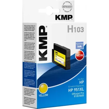 KMP H103 geltonas suderinamas rašalo kasetridas 30 ml (pakeičia HP 951XL) HP Officejet Pro 251dw, 276dw, 8100, 8600, 8610, 8620, 8630