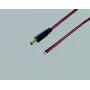 BKL Electronic 075144 žemos įtampos jungiamasis kabelis, DC kištukas 5,5 x 2,1 mm į atvirus galus, 0,5 m, juodas