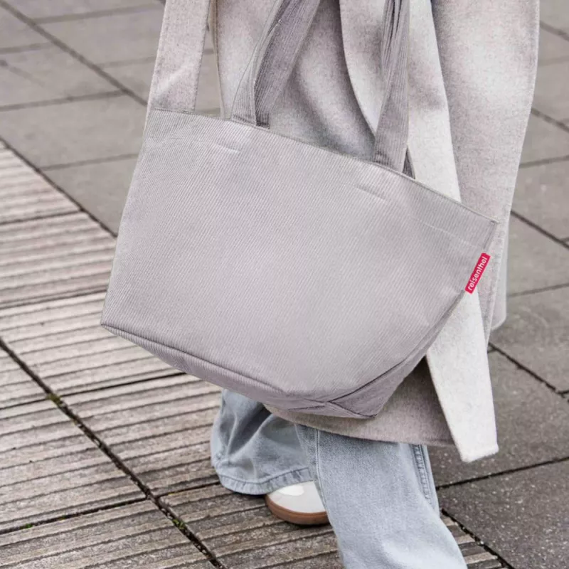 reisenthel shopper M pirkinių krepšys iš poliesterio, cord grey, 15L ZS7084